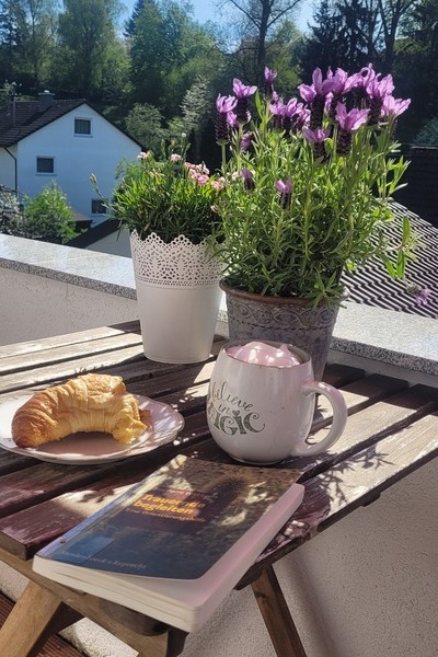 Auszeitmoment auf dem Balkon